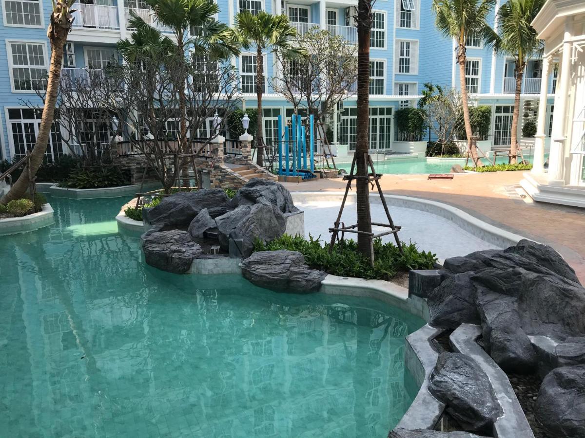 Grand Florida芭提雅带免费游泳池温泉和健身房和办公区水上花园公寓e208 Na Chom Thian Bagian luar foto