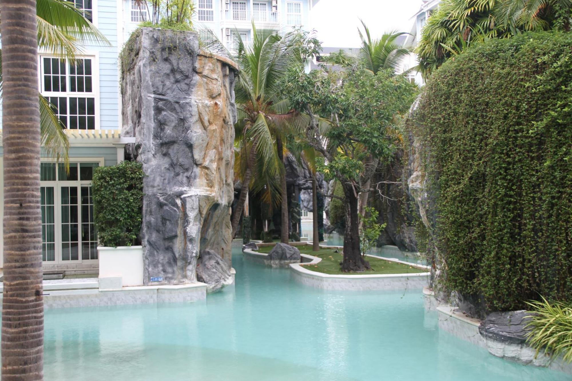 Grand Florida芭提雅带免费游泳池温泉和健身房和办公区水上花园公寓e208 Na Chom Thian Bagian luar foto