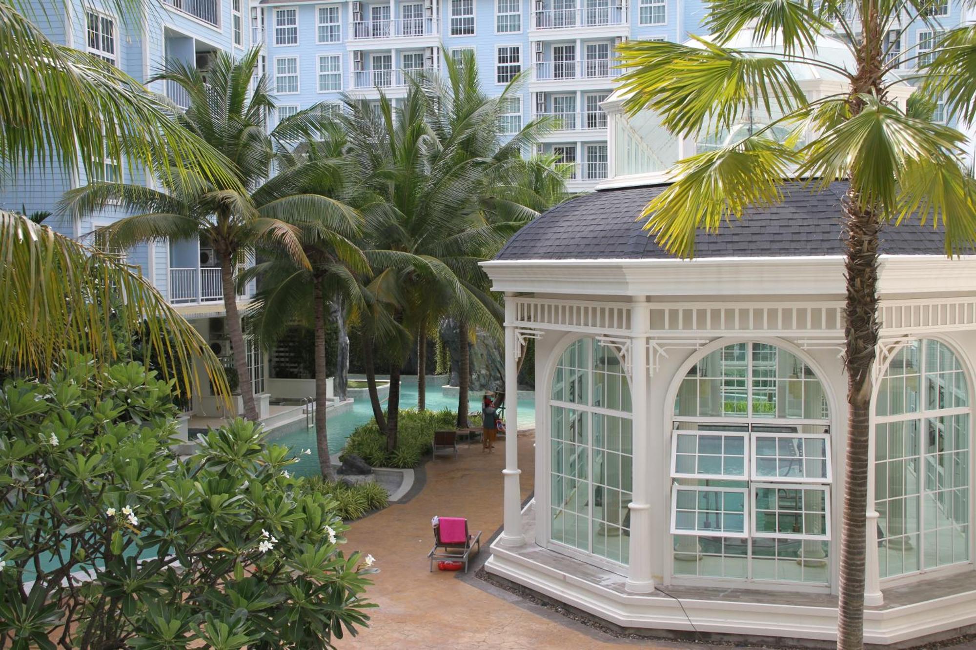 Grand Florida芭提雅带免费游泳池温泉和健身房和办公区水上花园公寓e208 Na Chom Thian Bagian luar foto