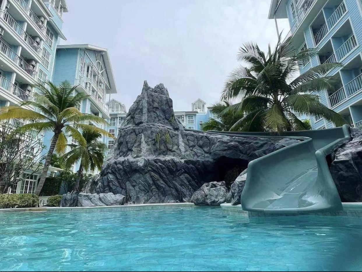Grand Florida芭提雅带免费游泳池温泉和健身房和办公区水上花园公寓e208 Na Chom Thian Bagian luar foto